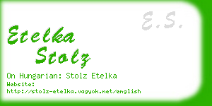 etelka stolz business card